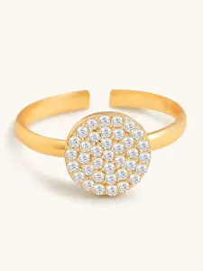 Mabel Gold-Plated Stone Studded Finger Ring