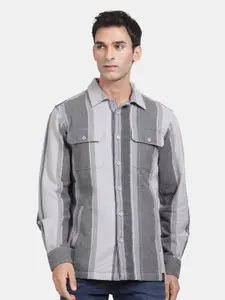 t-base Men Opaque Striped Casual Shirt