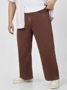 Urbano Plus Men Loose Fit Washed Non-Stretchable Jeans