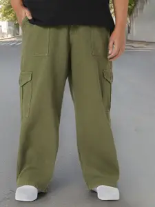 Urbano Plus Men Loose Fit Washed Cargo Non-Stretchable Jeans With 6 Pockets