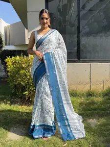Reeta Fashion Ethnic Motifs Printed Zari Silk Blend Saree