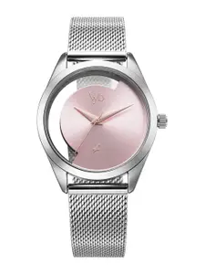 Fastrack Women Mother of Pearl Dial & Stainless Steel Bracelet Style Straps Analogue Watch FV60031SM01W