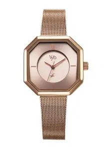 Fastrack Women Embellished Dial & Stainless Steel Bracelet Style Straps Analogue Watch FV60034WM01W