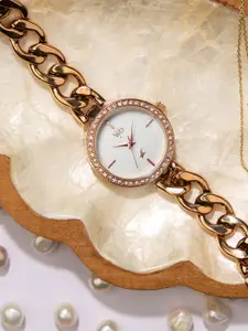 Fastrack  Vyb Showstopper Women Embellished Dial Analogue Watch FV60026WM01W