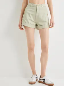 Koton Women Mid-Rise Pure Cotton Shorts