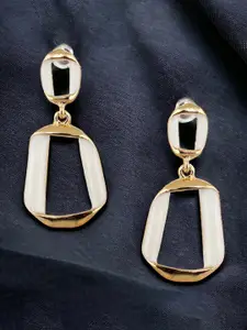 LUCKY JEWELLERY Gold-Plated Contemporary Drop Earrings