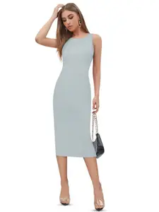 BAESD Round Neck Sleeveless Opaque Bodycon Casual Dress