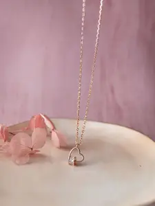 MANNASH Sterling Silver Rose Gold-Plated Necklace