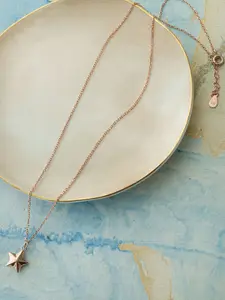 MANNASH Rose Gold Plated Pendant With Chain