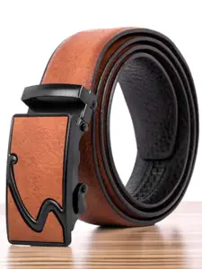 The Roadster Lifestyle Co. Men Textured Automatic Buckle Belt