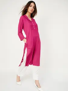 max Cuban Collar Straight Kurta