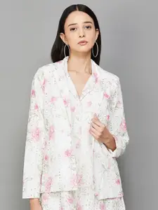 CODE by Lifestyle Floral Printed Open Front Shrug