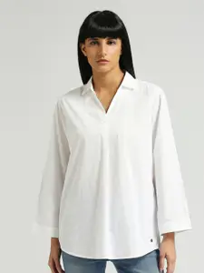 Pepe Jeans Shirt Collar Long Sleeves Cotton Shirt Style Top