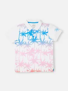 Pepe Jeans Boys Printed Polo Collar Short Sleeves Pure Cotton T-shirt