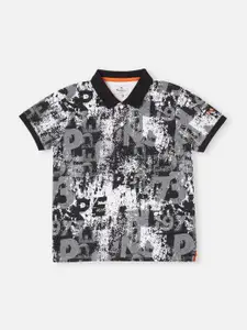 Pepe Jeans Boys Printed Polo Collar Short Sleeves Pure Cotton Casual T-shirt