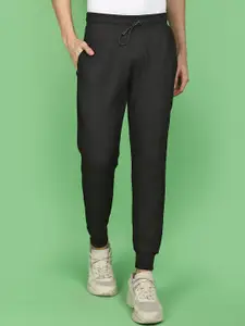 V-Mart Men Self Design Mid-Rise Cotton Joggers