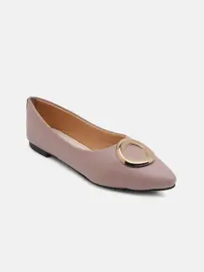 SCENTRA Embellished Pointed Toe Ballerinas