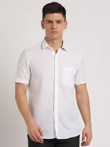 Turtle Standard Slim Fit Opaque Cotton Linen Formal Shirt