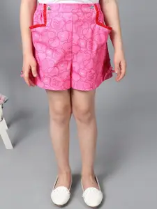 One Friday Girls Floral Printed Regular Shorts