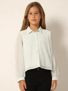 Vero Moda Girls Spread Collar Long Sleeves Casual Shirt