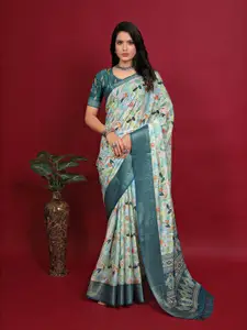 Pionex Floral Woven Design Zari Banarasi Saree