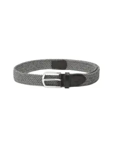 LOUIS STITCH Men Braided Stretchable Belt With Leather End