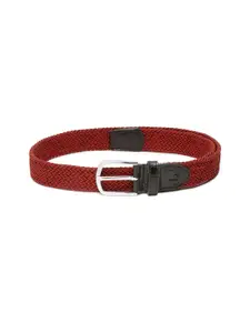 LOUIS STITCH Men Braided Stretchable Belt With Leather End