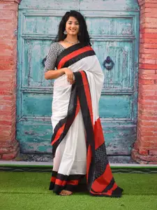 JALTHER Pure Cotton Block Print Saree