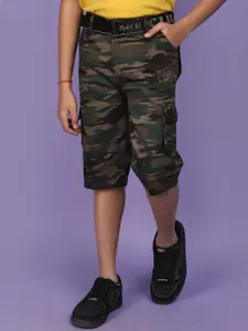 V-Mart Boys Camouflage Printed Cotton Cargo Shorts