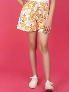 V-Mart Girls Floral Printed Cotton Shorts