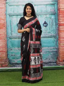 JALTHER Pure Cotton Block Print Saree