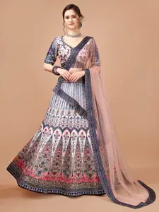 SAPTRANGI Printed Ready to Wear Lehenga & Blouse With Dupatta