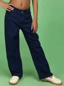 V-Mart Girls Mid-Rise Clean Look Cotton Jeans