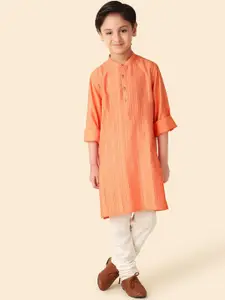 Fabindia Boys Striped Straight Kurta