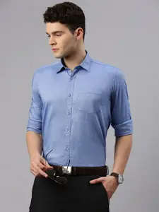 ZEDD Classic Spread Collar Cotton Casual Shirt