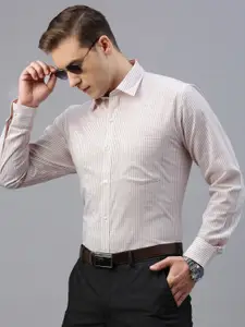 ZEDD Classic Vertical Stripes Opaque Cotton Casual Shirt