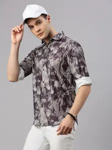 ZEDD Classic Abstract Printed Opaque Cotton Casual Shirt