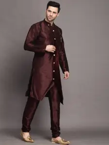 Utsav Fashion mandarin Collar Regular Kurta With Churidar
