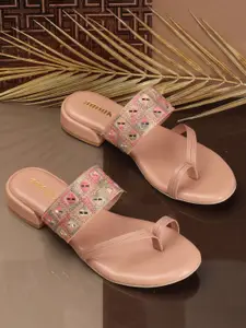 Anouk Embellished Block Heels