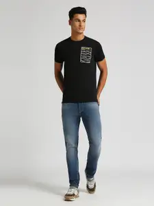 Pepe Jeans Wayland Typography Printed Pure Cotton Slim Fit T-shirt