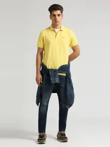 Pepe Jeans Smasher Brand Logo Printed Polo Collar Pure Cotton T-shirt