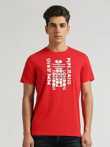 Pepe Jeans Warner Graphic Printed Pure Cotton Slim Fit T-shirt