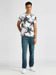 Pepe Jeans Moss Tropical Printed Pure Cotton Slim Fit T-shirt