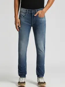 Pepe Jeans Men Gymindigo Chinox Skinny Fit Mid-Rise Heavy Fade Stretchable Jeans