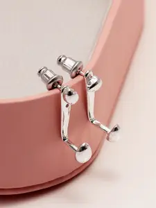 LeCalla Silver Plated 925 Sterling Silver Contemporary Drop Earrings