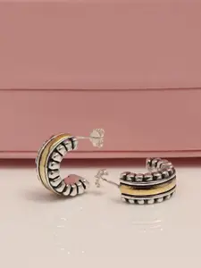 LeCalla 925 Sterling Silver Gold-Plated Half Hoop Earrings