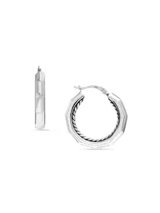 LeCalla 925 Sterling Silver Plated Hoop Earrings