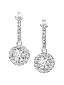 LeCalla 925 Sterling Silver Rhodium-Plated Contemporary Drop Earrings