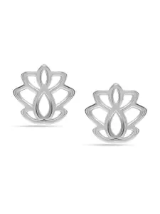LeCalla 925 Sterling Silver Rhodium Plated Contemporary Stud Earrings