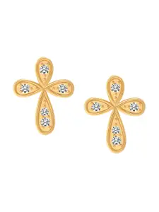 LeCalla 925 Sterling Silver Gold Plated Contemporary Drop Earrings